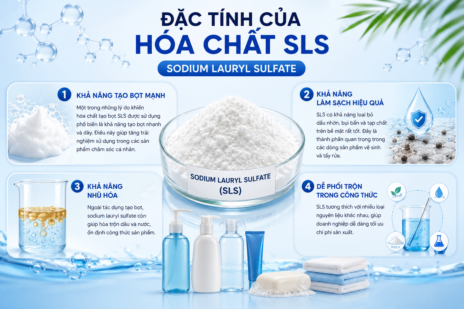 ĐẶC TÍNH CỦA HÓA CHẤT SLS