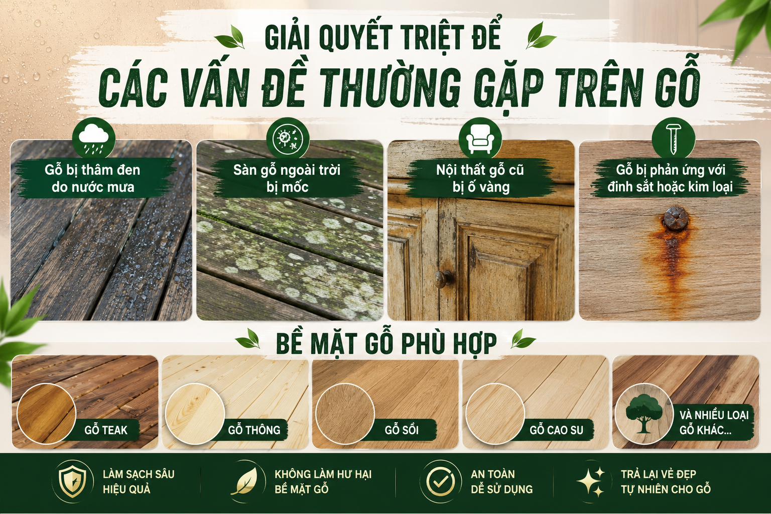 Acid Oxalic tẩy gỗ