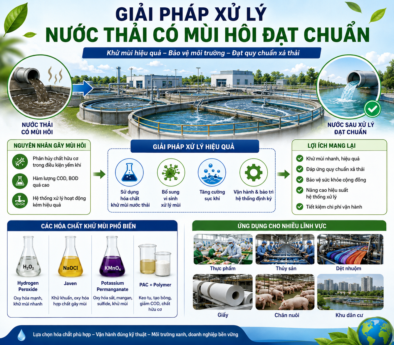 Giải Pháp Xử Lý Nước Thải Có Mùi Hôi Đạt Chuẩn