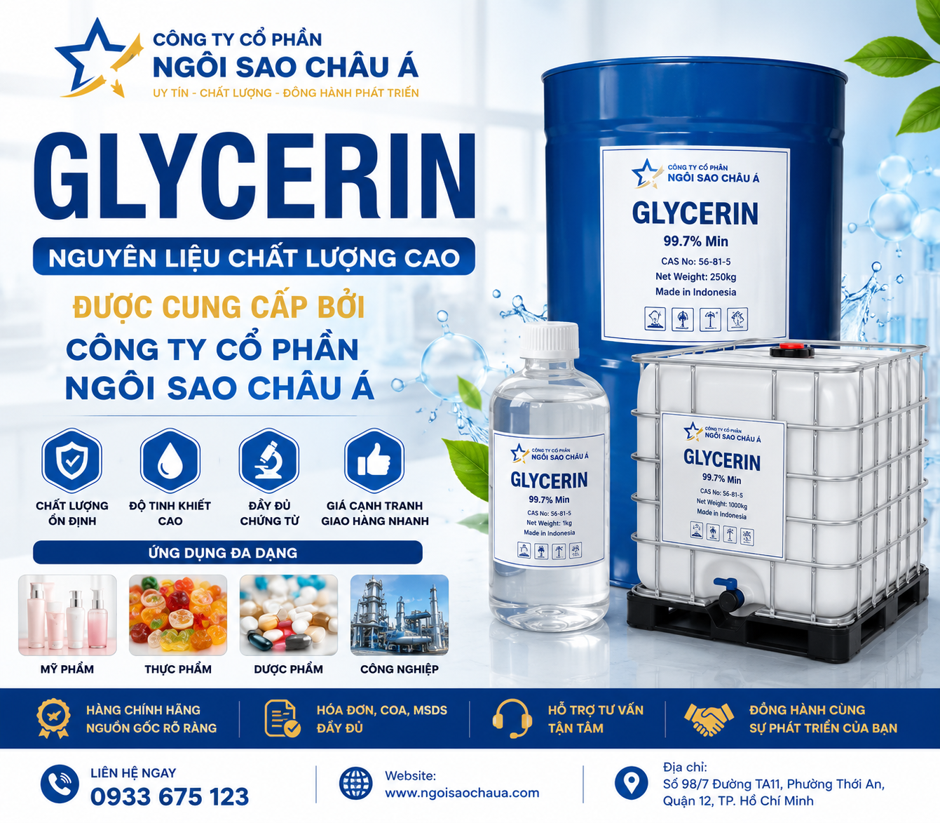 MUA GLYCERIN - CÔNG TY CỔ PHẦN NGÔI SAO CHÂU Á
