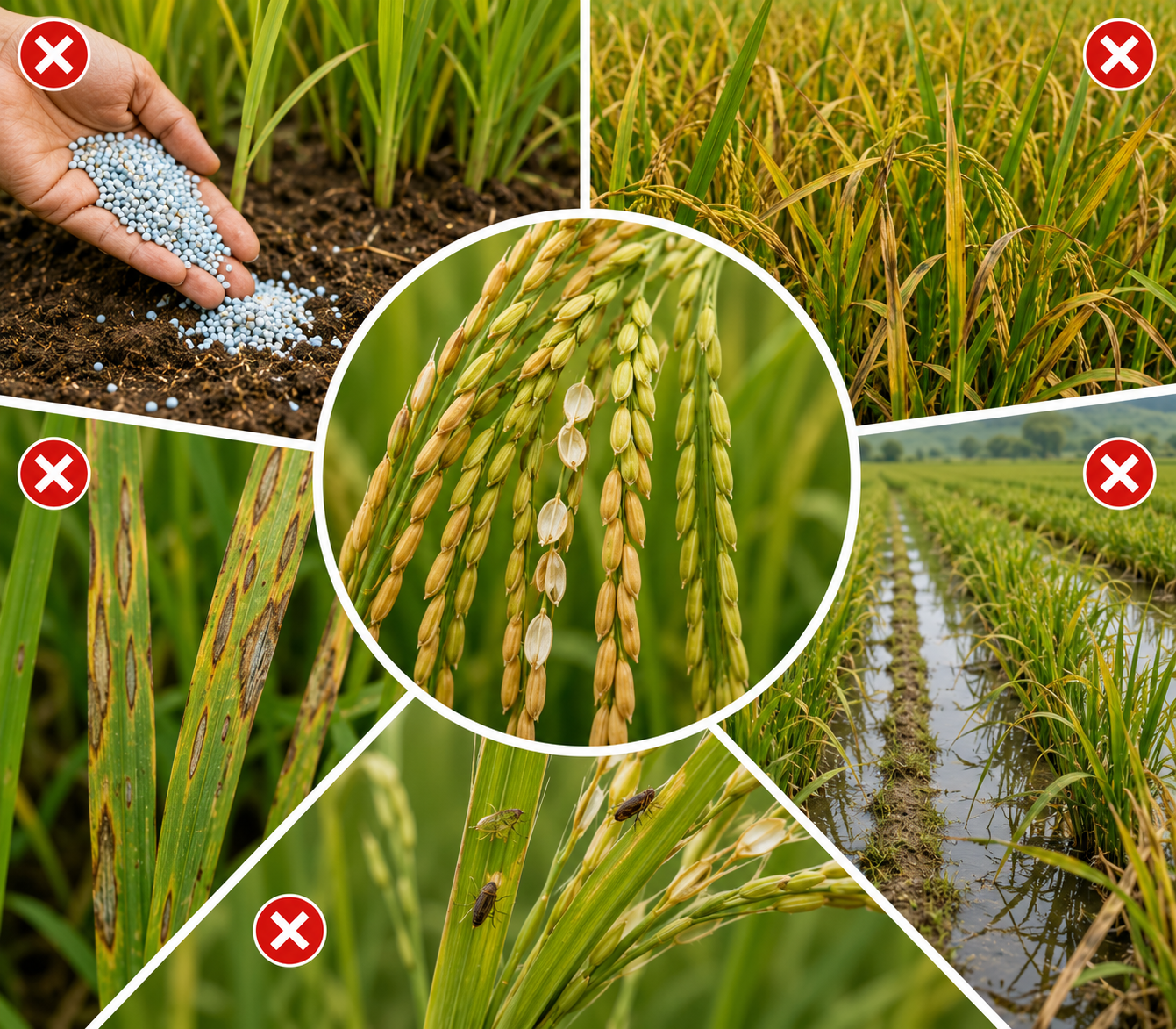 Những sai lầm khiến lúa dễ bị lép