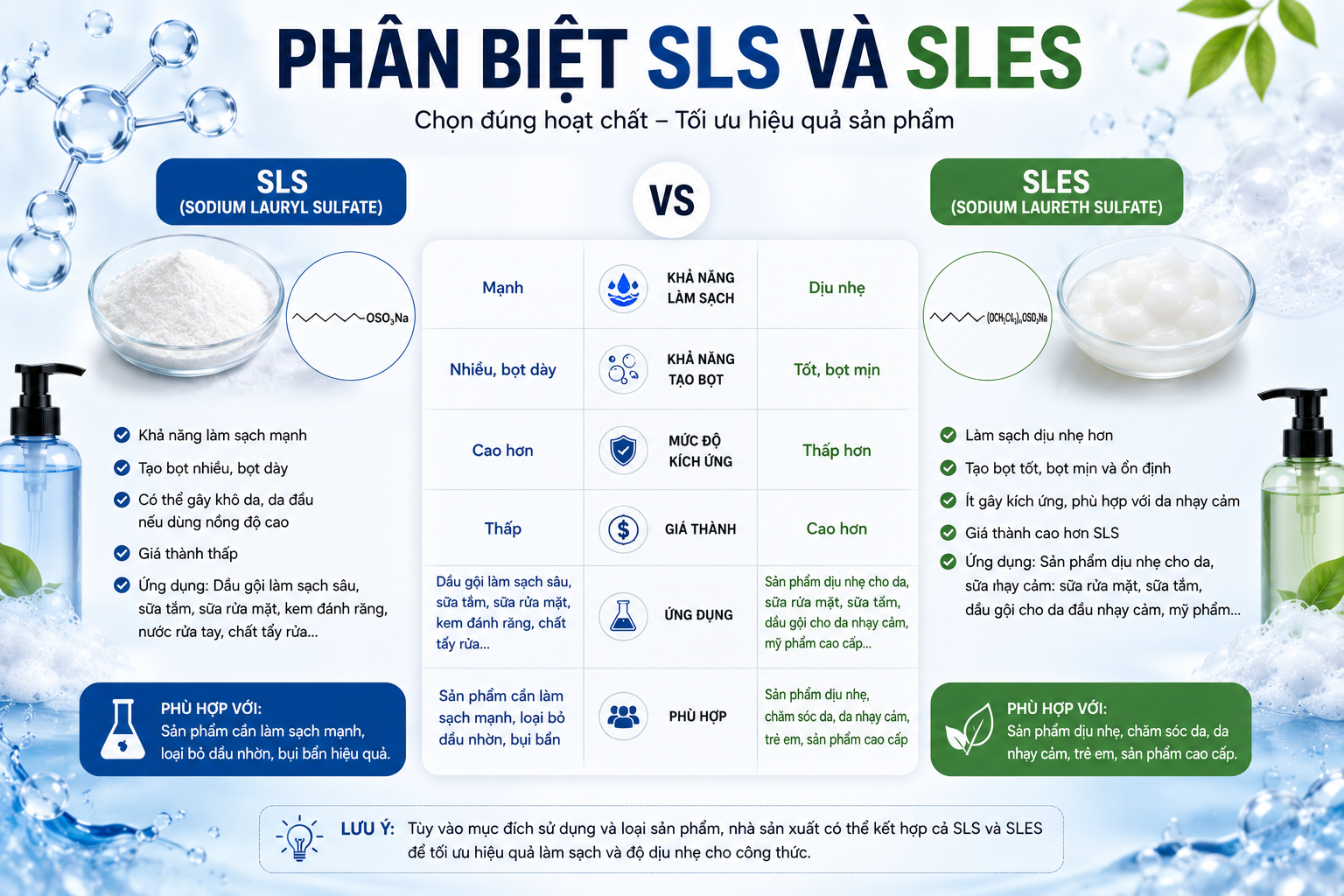PHÂN BIỆT SLS VA SLES