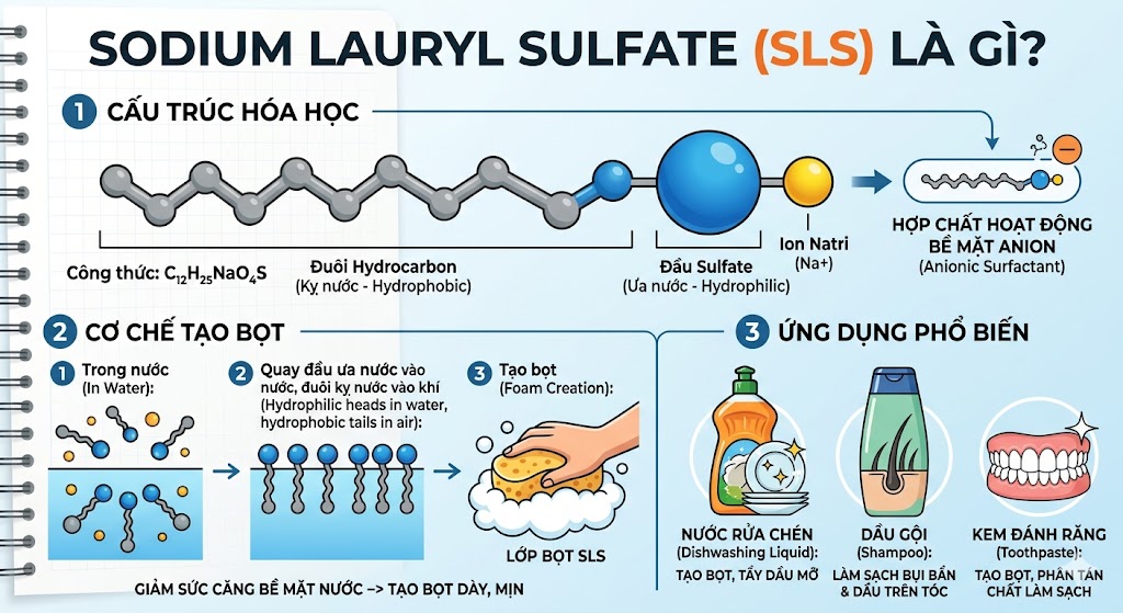 TỔNG QUAN SODIUM LAURYL SULFATE