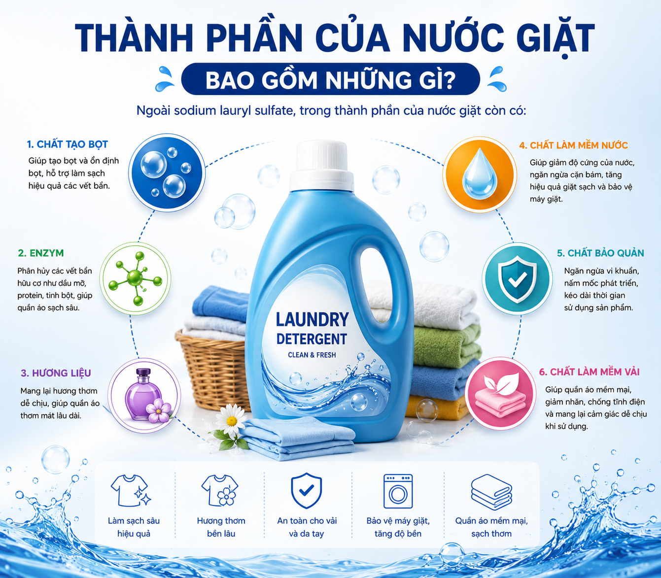Thành phần của nước giặt