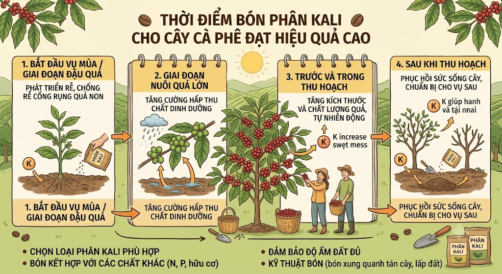 Thời điểm bón phân kali