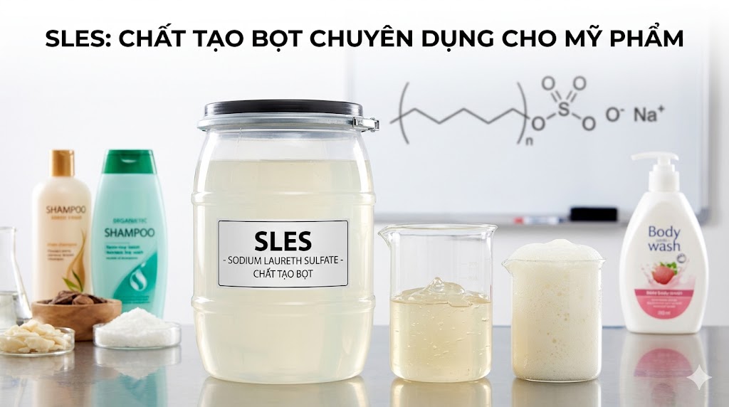 SLES - Chất tạo bọt phổ chuyên dành cho mỹ phẩm