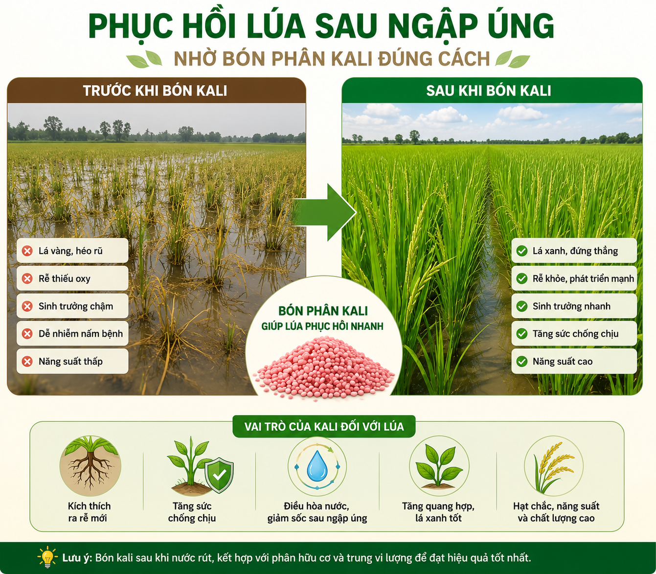 phục hồi lúa sau ngập úng