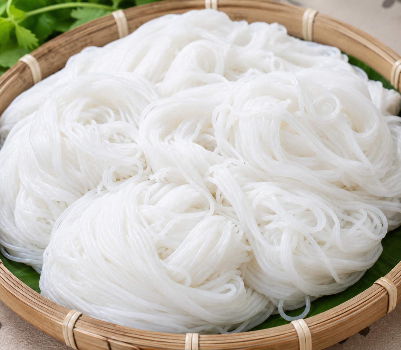 sợi bún trắng mềm và đồng đều