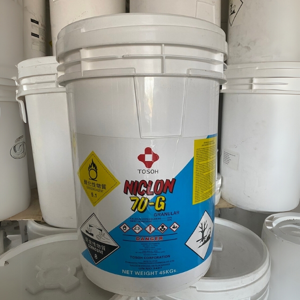 Chlorine Niclon 70-G Nhật Bản – Hóa chất khử trùng mạnh mẽ cho xử lý nước