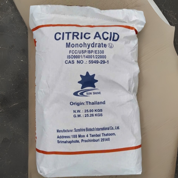 Citric Acid Thái Lan – Axit chanh tinh khiết dùng trong thực phẩm, dược phẩm và công nghiệp