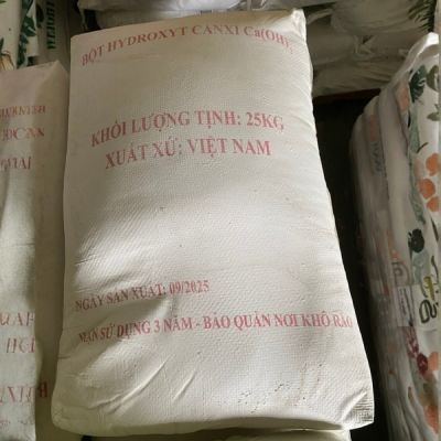 Bột Hydroxyt Canxi Ca(OH)₂ 25kg Việt Nam – Vôi tôi chất lượng cao cho công nghiệp & nông nghiệp
