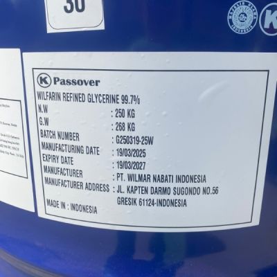 Glycerine 99.7% Wilfarin Indonesia - C3H5(OH)3
