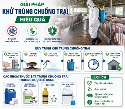 Giải Ph&aacute;p Khử Tr&ugrave;ng Chuồng Trại Hiệu Quả?
