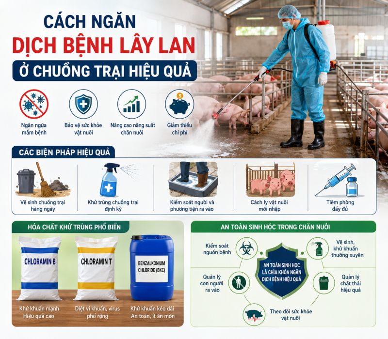 C&aacute;ch Ngăn Dịch Bệnh L&acirc;y Lan Ở Chuồng Trại Hiệu Quả