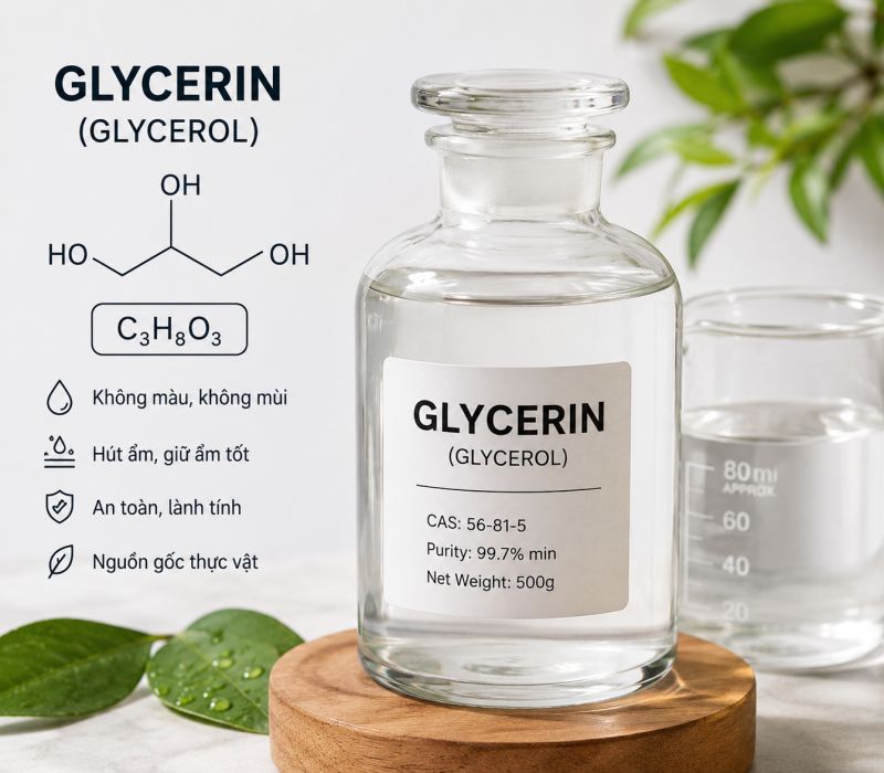 Glycerin l&agrave; g&igrave;? C&ocirc;ng dụng nổi bật của Glycerin