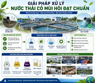 Giải Ph&aacute;p Xử L&yacute; Nước Thải C&oacute; M&ugrave;i H&ocirc;i Đạt Chuẩn