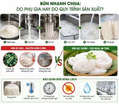 B&Uacute;N NHANH CHUA L&Agrave; DO PHỤ GIA HAY DO QUY TR&Igrave;NH SẢN XUẤT?
