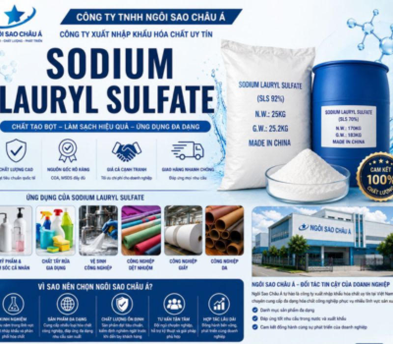 Sodium Lauryl Sulfate - C&ocirc;ng Ty Ng&ocirc;i Sao Ch&acirc;u &Aacute;