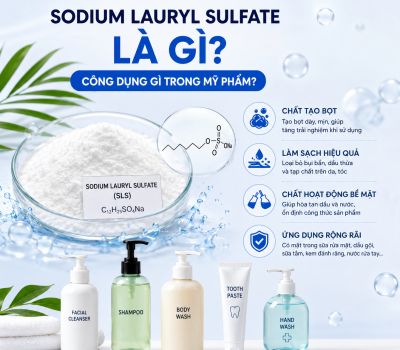 Sodium Lauryl Sulfate L&agrave; G&igrave;? C&ocirc;ng Dụng G&igrave; Trong Mỹ Phẩm