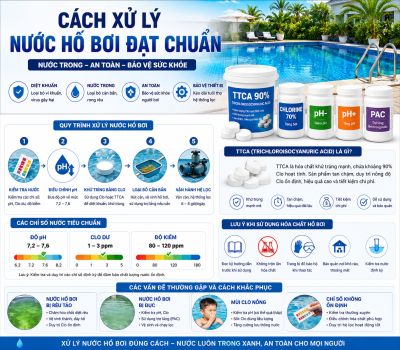 C&aacute;ch Xử L&yacute; Nước Hồ Bơi Đạt Chuẩn