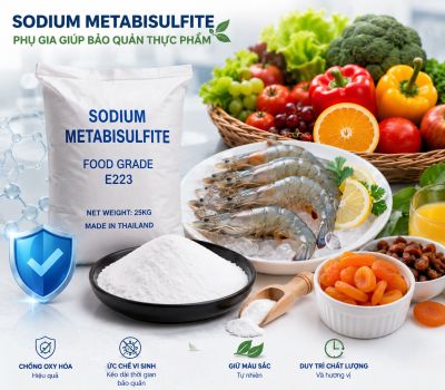 Sodium Metabisulfite &ndash; Phụ Gia Gi&uacute;p Bảo Quản Thực Phẩm