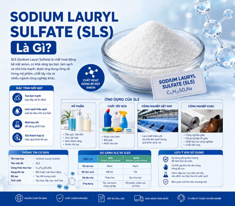 SODIUM LAURYL SULFATE (SLS) L&agrave; G&igrave;?