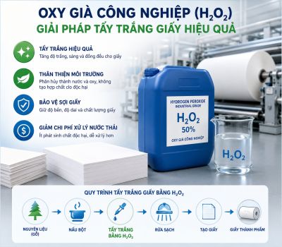 Oxy Gi&agrave; C&ocirc;ng Nghiệp C&oacute; Gi&uacute;p Tẩy Trắng Giấy Hiệu Quả Kh&ocirc;ng?