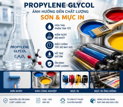 Propylene Glycol ảnh hưởng đến chất lượng sơn v&agrave; mực?