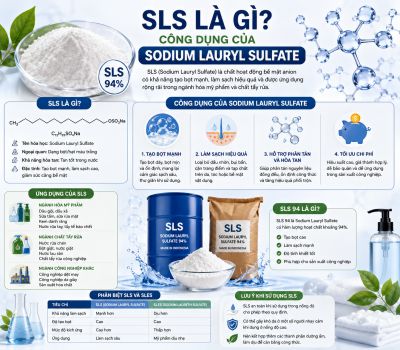 SLS L&agrave; G&igrave;? C&ocirc;ng Dụng Của Sodium Lauryl Sulfate