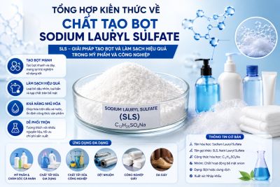 Tổng Hợp Kiến Thức Về Chất Tạo Bọt Sodium Lauryl Sulfate
