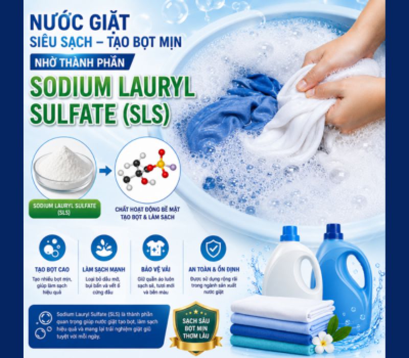 Sodium Lauryl Sulfate L&agrave; G&igrave;? C&oacute; Vai Tr&ograve; G&igrave; Trong Nước Giặt