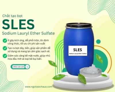 Chất tạo bọt SLES &ndash; Nguy&ecirc;n liệu tạo bọt hiệu quả cho mỹ phẩm v&agrave; chất tẩy rửa