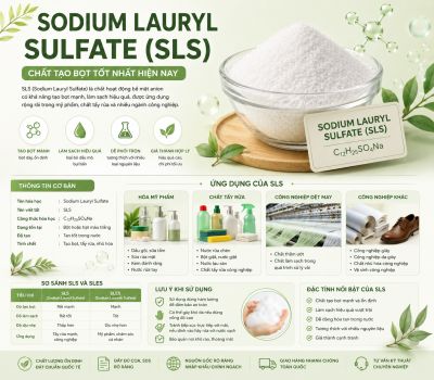 Sodium Lauryl Sulfate (SLS) - Chất Tạo Bọt Tốt Nhất Hiện Nay